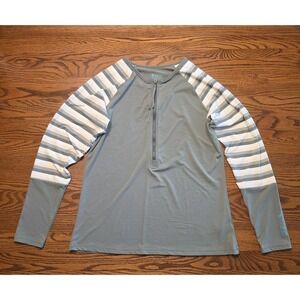 Carve Designs Rash Guard Swim Shirt Womens Large Sage Green Half Zip Beach